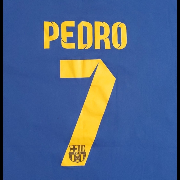 FCB Qatar Airways Pedro #7 short sleeve blue shirt SZ.XXL - Picture 3 of 5